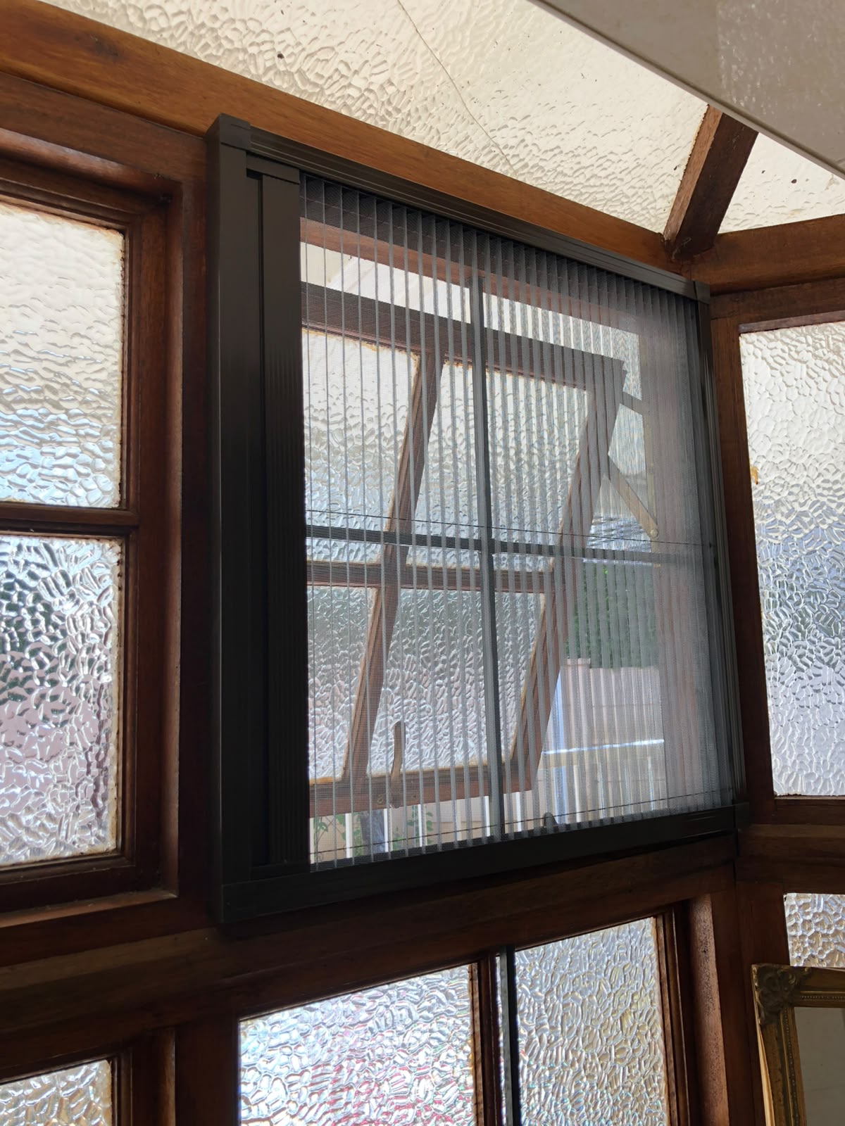Custom flyscreen fitted to a wooden window 2