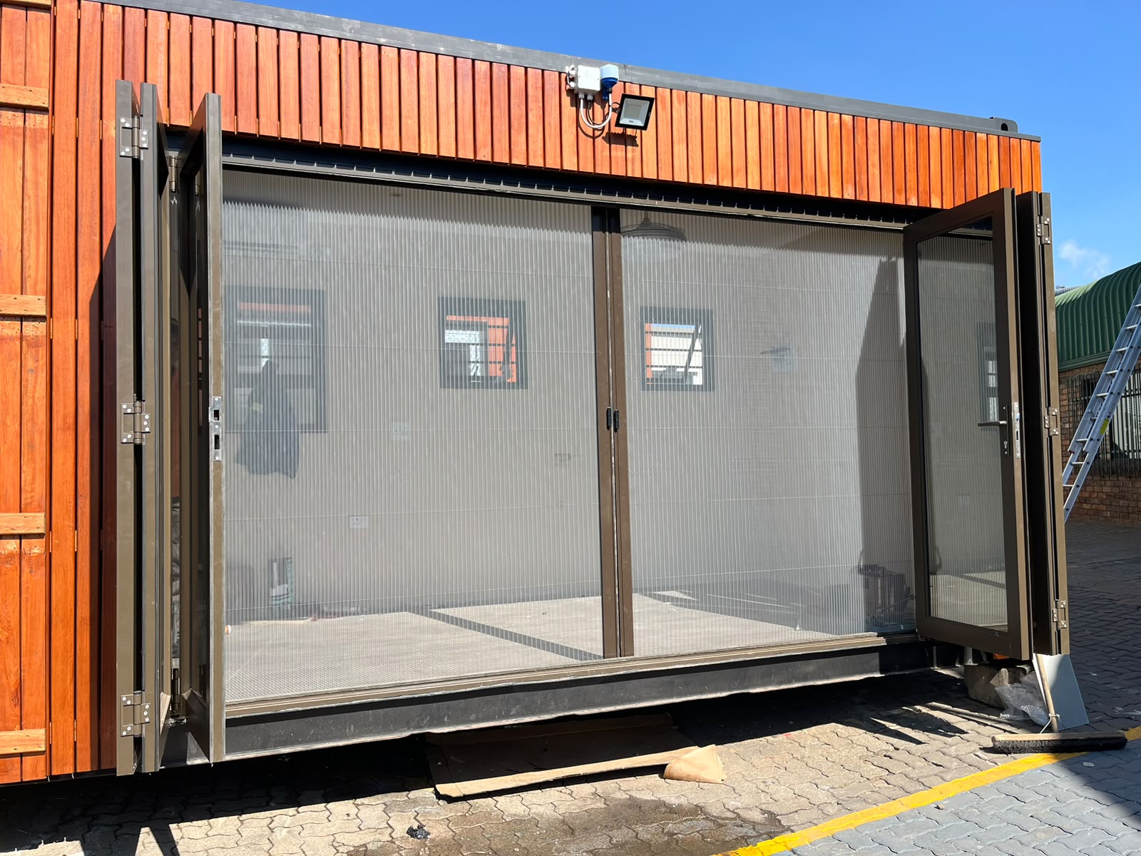 Fold Door flyscreen installation 4
